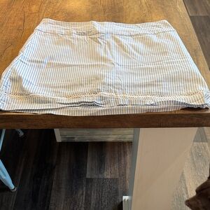 crown & ivy Blue and White Striped Circle Skort